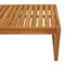 47" Brown Teak Wood Slatted Outdoor Accent Table